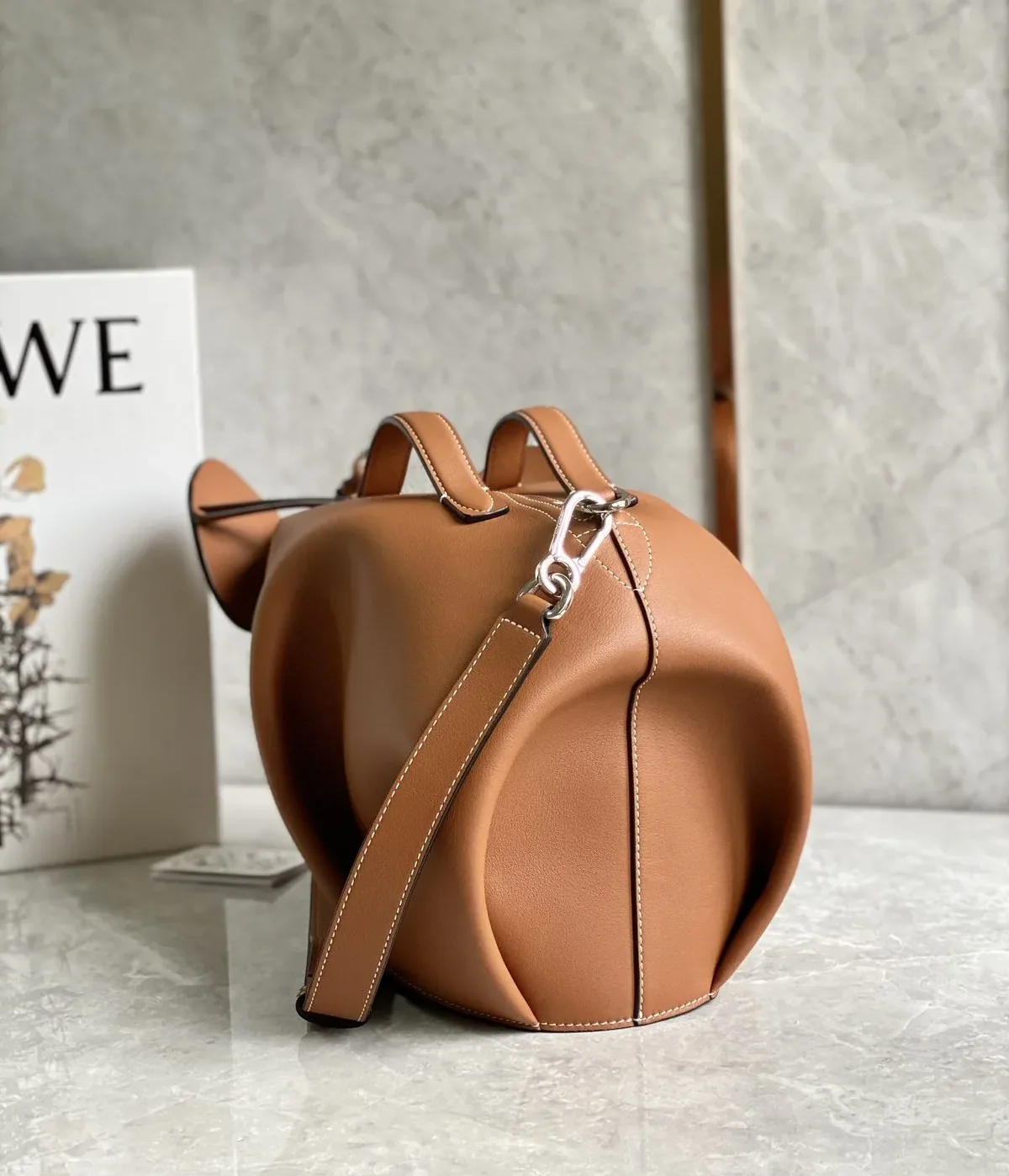 Loewe Large Elephant Bag Brown / B623A18X01