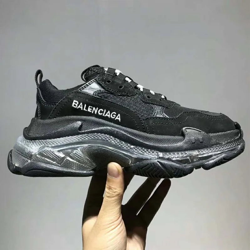 Balenciaga Shoes Triple S Clear Sole Trainers for Unisex in Black