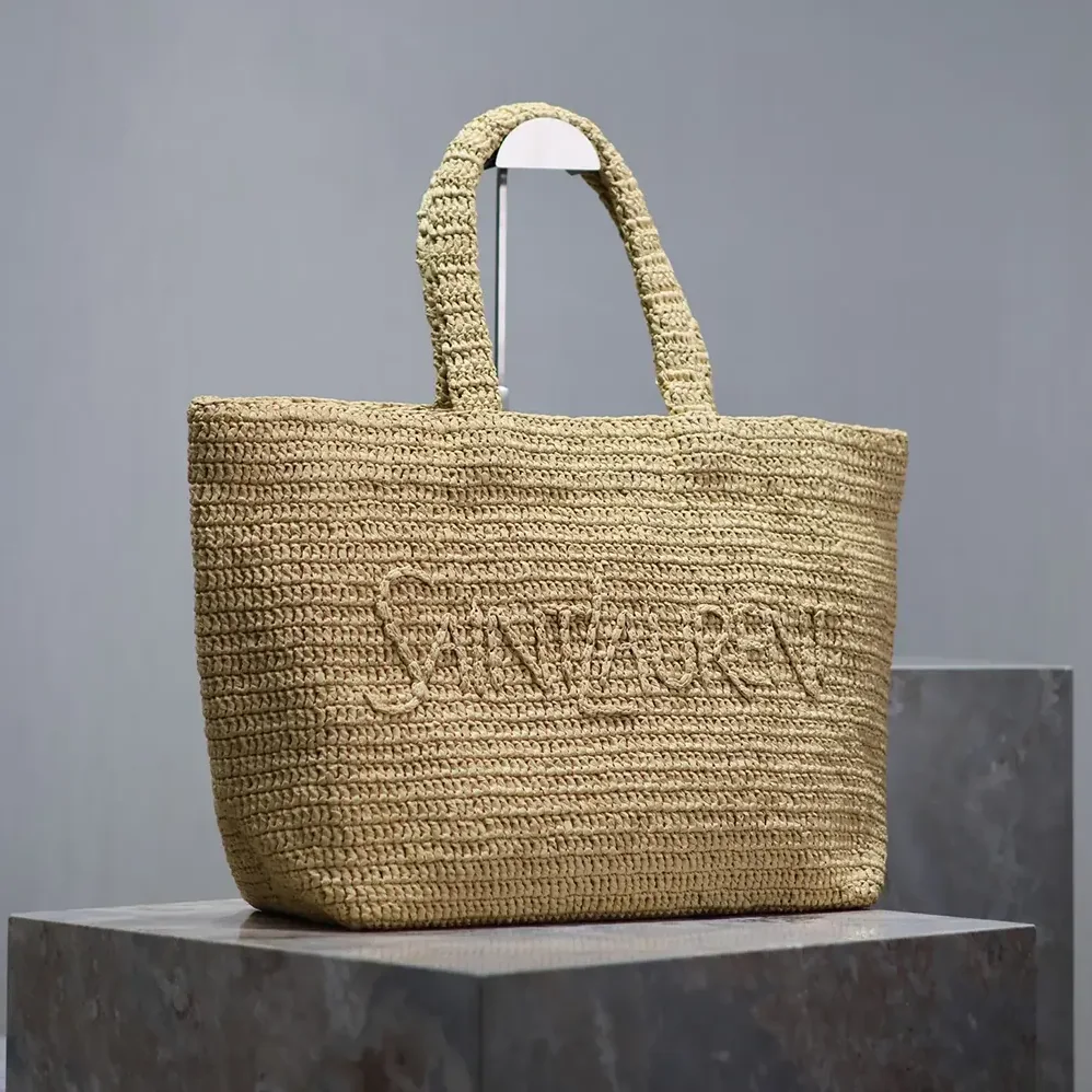 Saint Laurent YSL Saint Laurent Tote in Raffia for Unisex