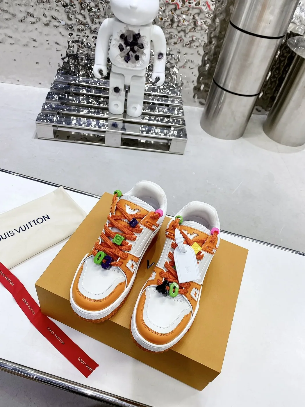 Louis Vuitton LV Trainer Sneaker Orange Louis Vuitton LV Trainer Sneaker Orange