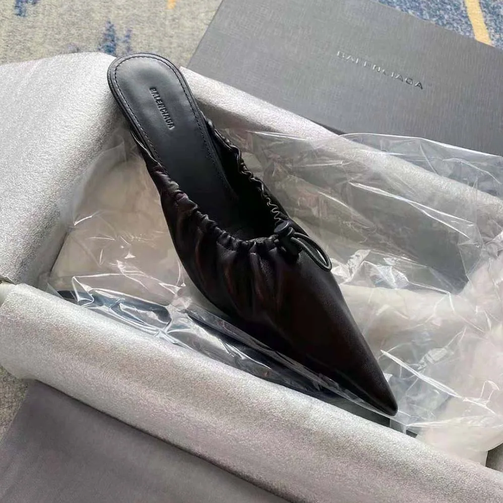 Balenciaga Scrunch Knife 40mm Mule in Black for Women
