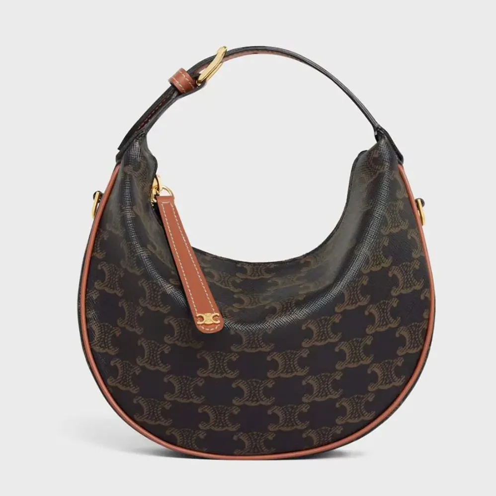 Celine Teen Celine Lulu in Triomphe Canvas and Calfskin for Women
