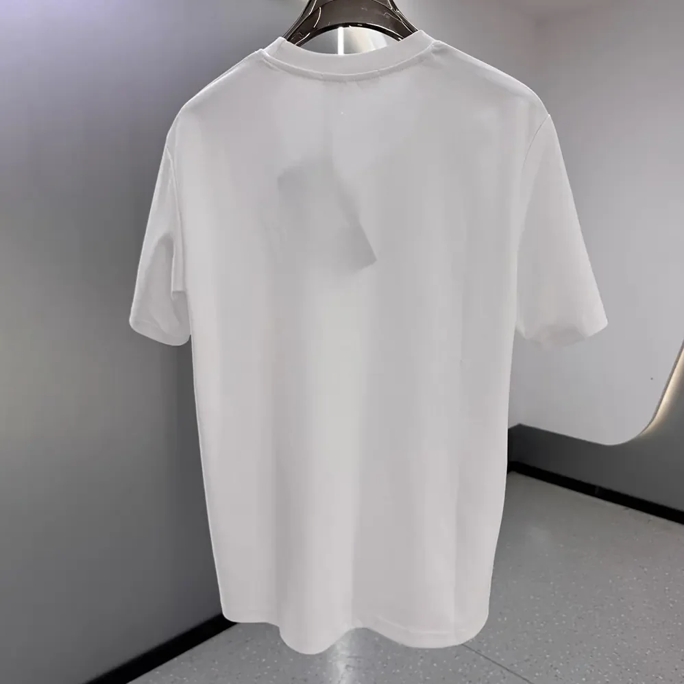 Dior CD Icon T-Shirt Regular Fit White Cotton Jersey for Men