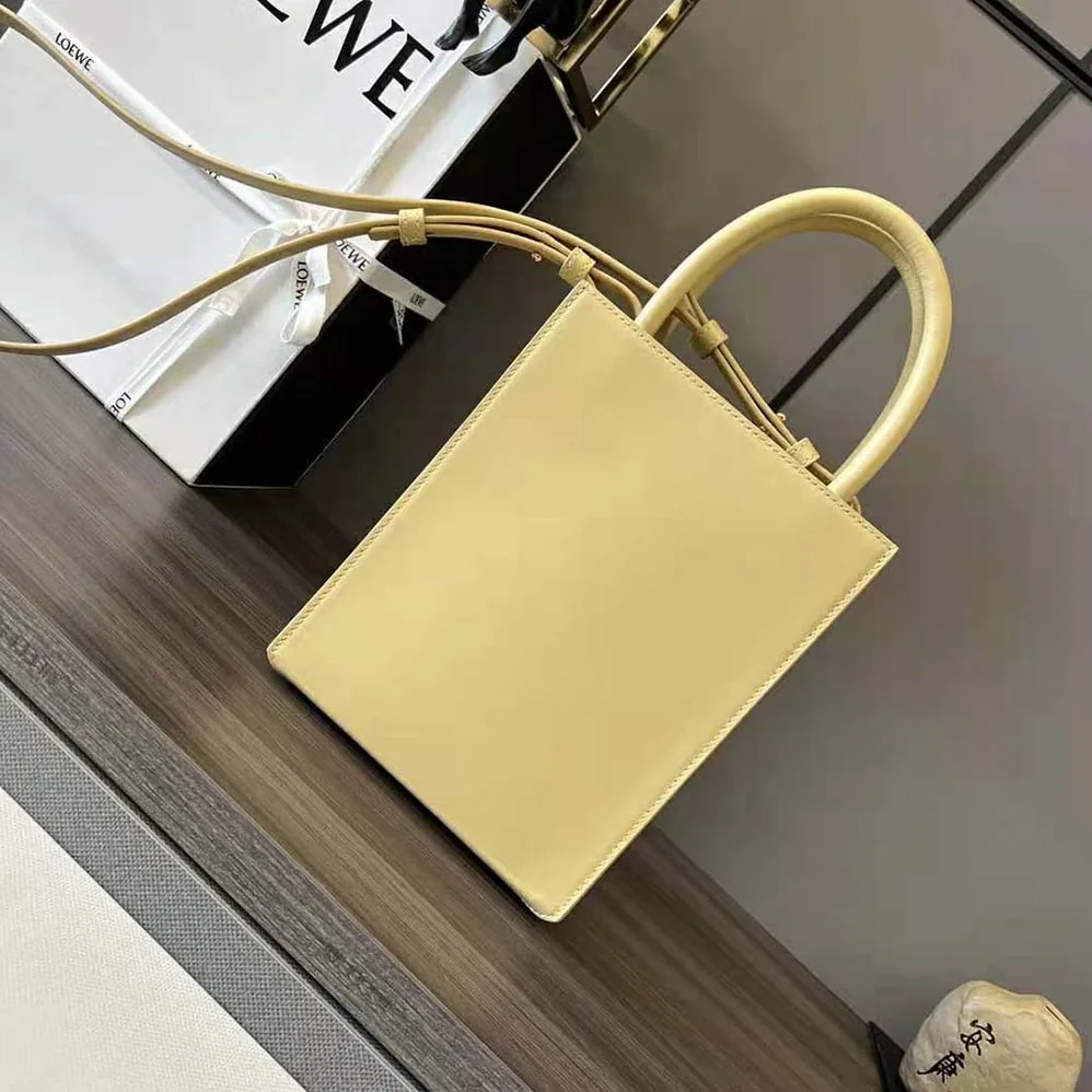 Loewe Standard A5 Tote in Sleek Calfskin for Women in Gold Loewe Standard A5 Tote in Sleek Calfskin for Women in Gold