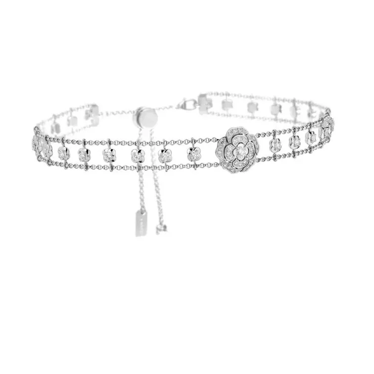 Chanel Bouton De Camelia Choker White Gold Chanel Bouton De Camelia Choker White Gold