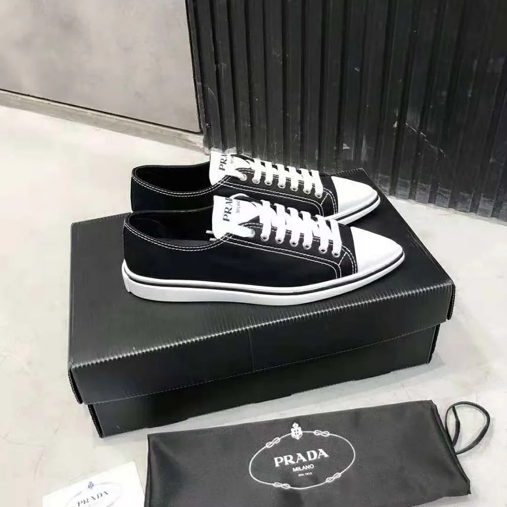 Prada Synthesis Sneakers in 25mm Heel for Women in Black