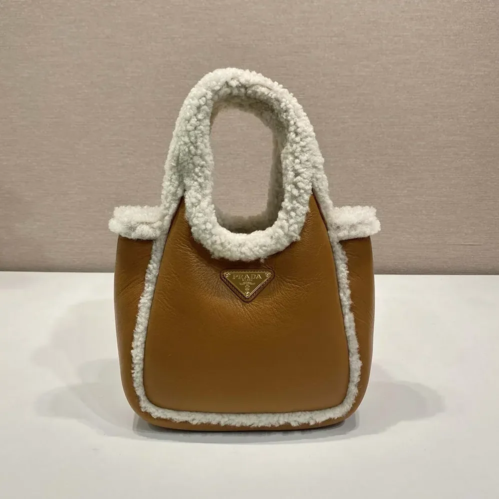 Prada Shearling Mini Handbag for Women Prada Shearling Mini Handbag for Women