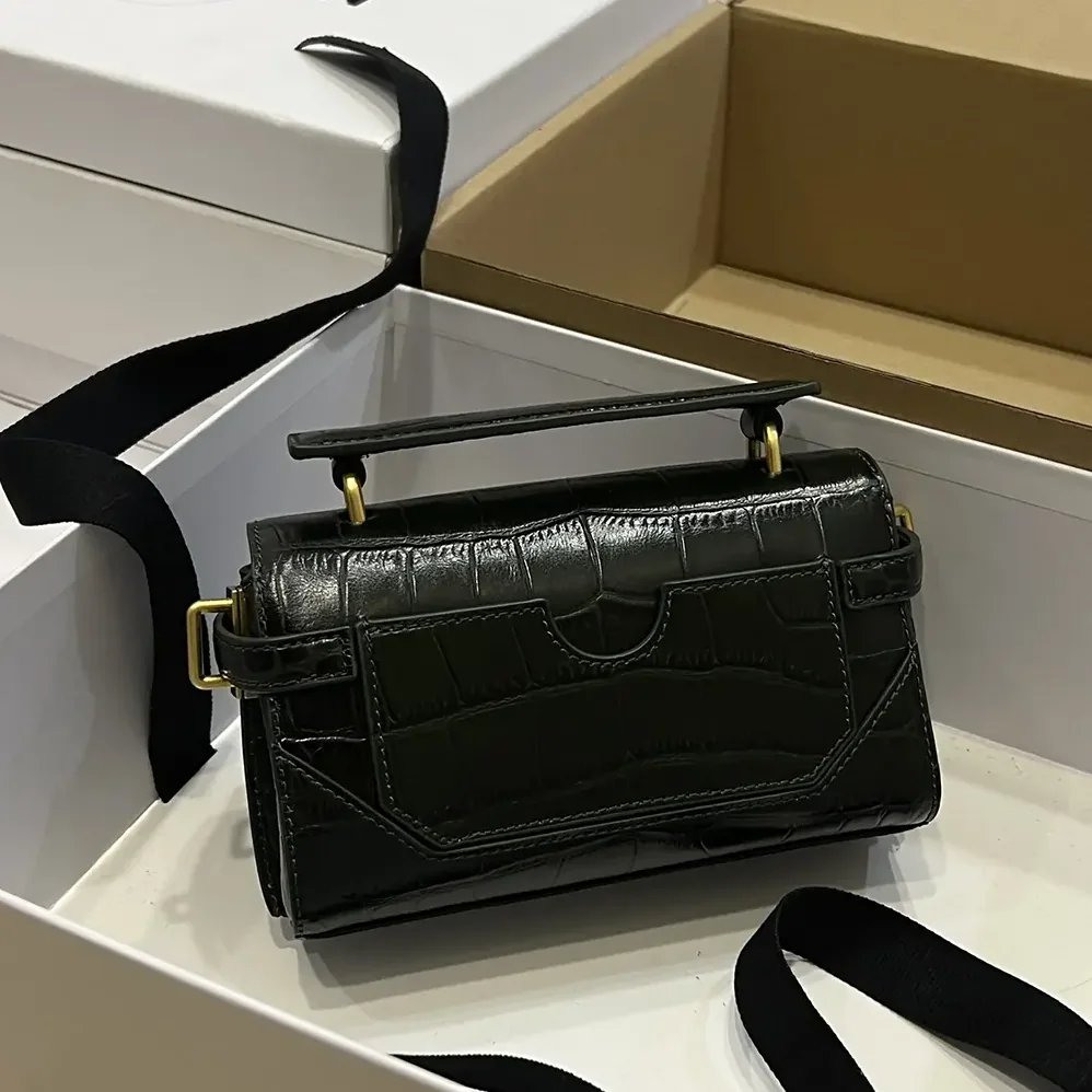 Balmain B-Buzz 19 Bag in Crocodile for Women in print Leather Balmain B-Buzz 19 Bag in Crocodile for Women in print Leather