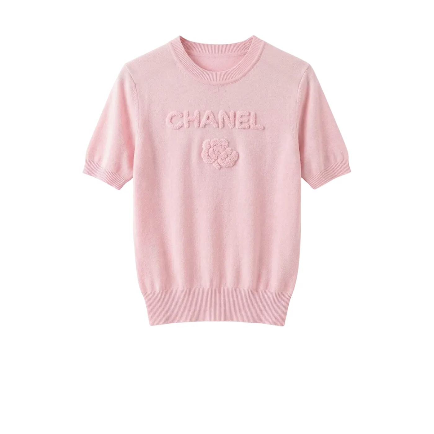 Chanel Short Sleeve T in Shirt Pastel Pink
