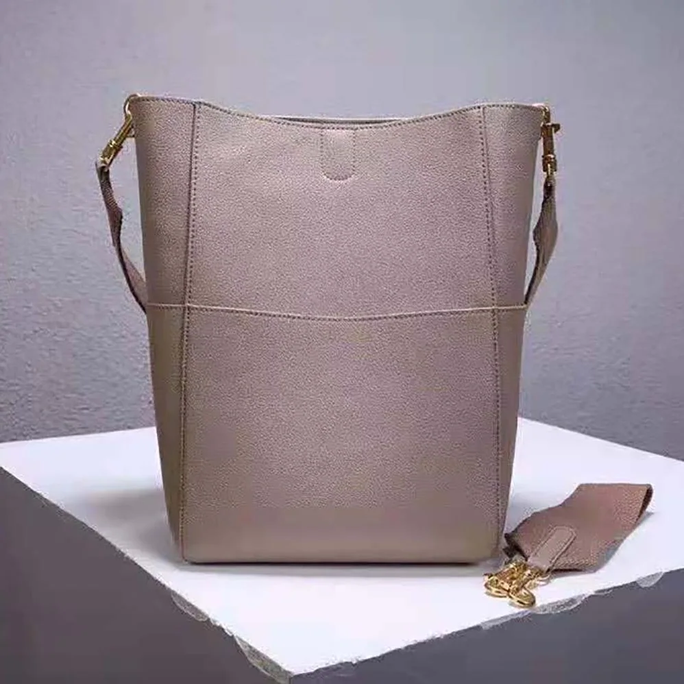 Celine Sangle Bucket Bag in Soft Grained Calfskin for Women in Gray Celine Sangle Bucket Bag in Soft Grained Calfskin for Women in Gray