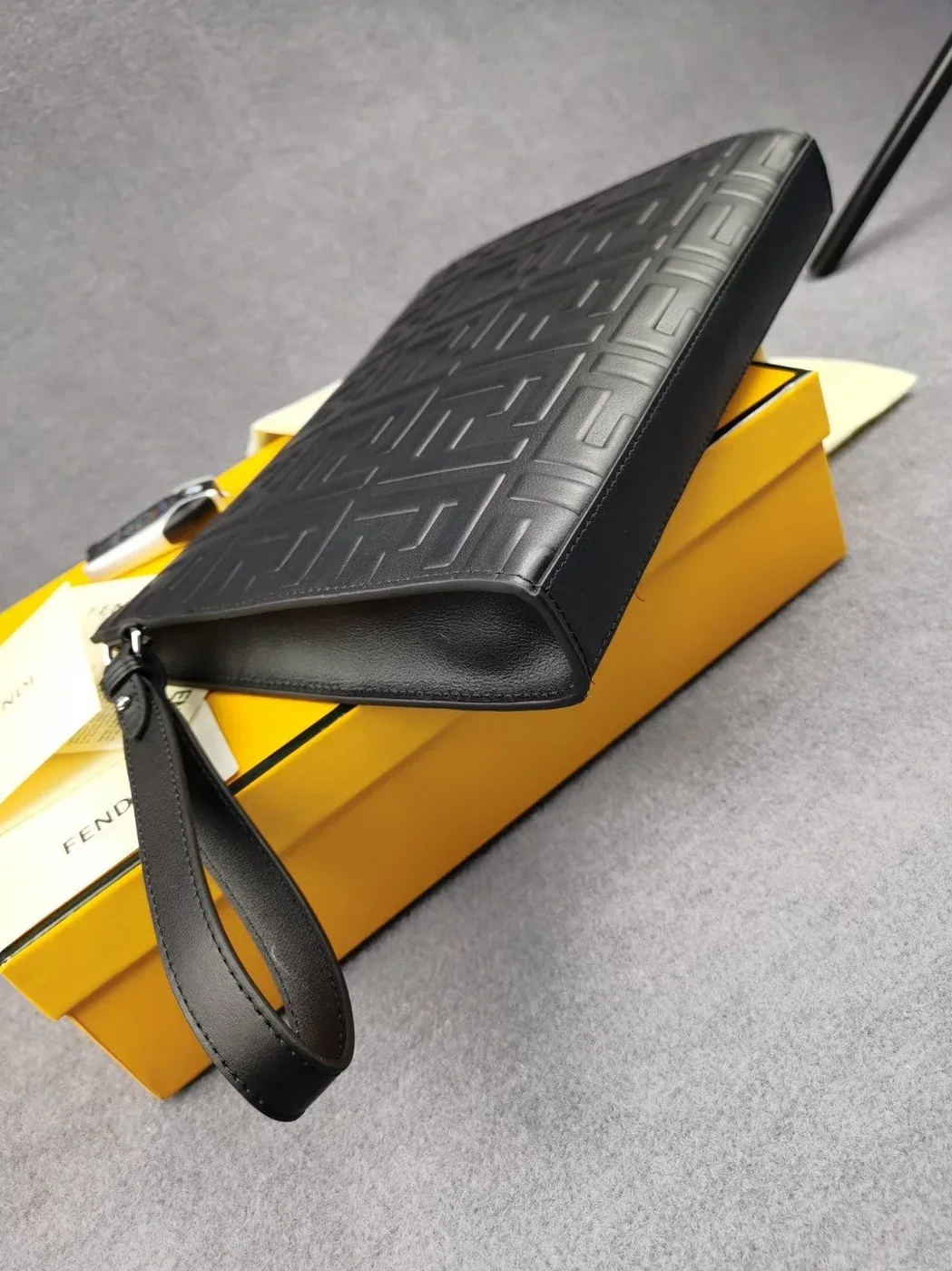 Fendi Flat Pouch Black Nappa Pouch / FF 7VA491A72VF0GXN Fendi Flat Pouch Black Nappa Pouch / FF 7VA491A72VF0GXN