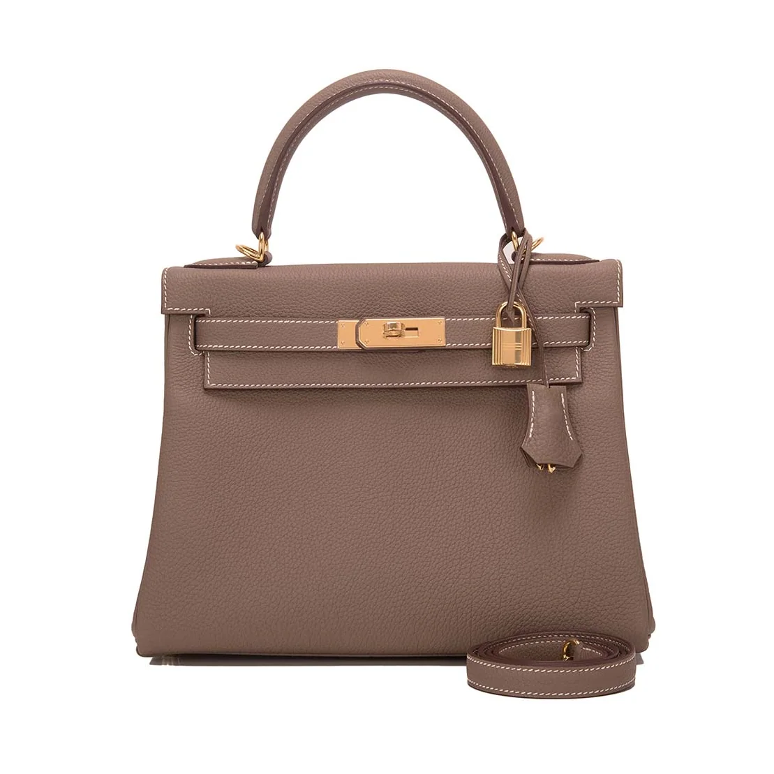 Hermes Kelly Sellier 32 Bag in Togo Leather in Grey