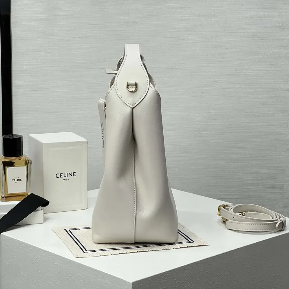 Celine Small Hobo in Supple Smooth Calfskin for Women in White Celine Small Hobo in Supple Smooth Calfskin for Women in White