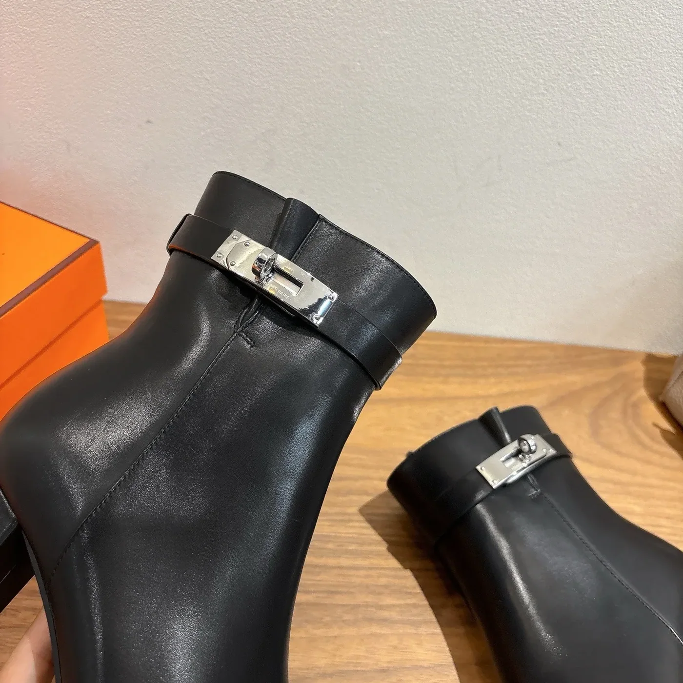 Hermes Saint Germain Ankle Boots Noir