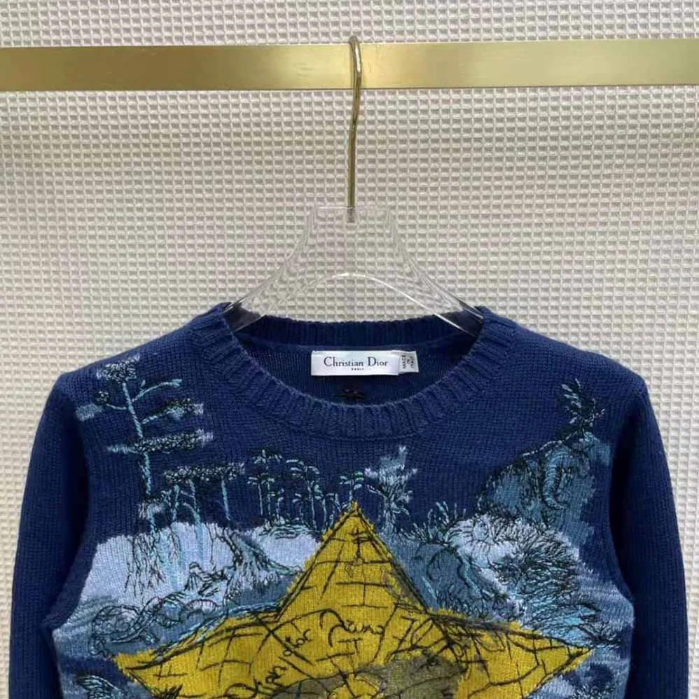 Dior Sweater Blue Dior Around The World Cashmere for Women