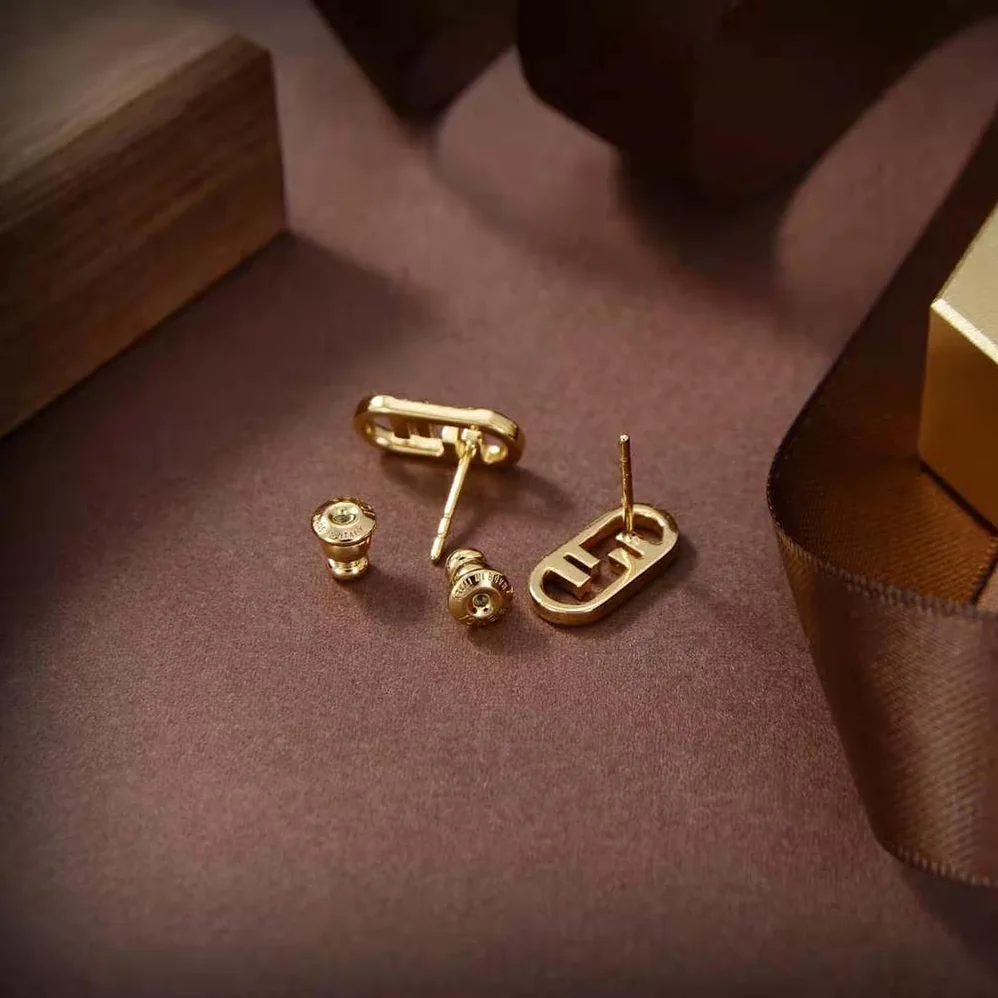 Fendi O'lock Earrings Gold for Women in Colored Earrings
