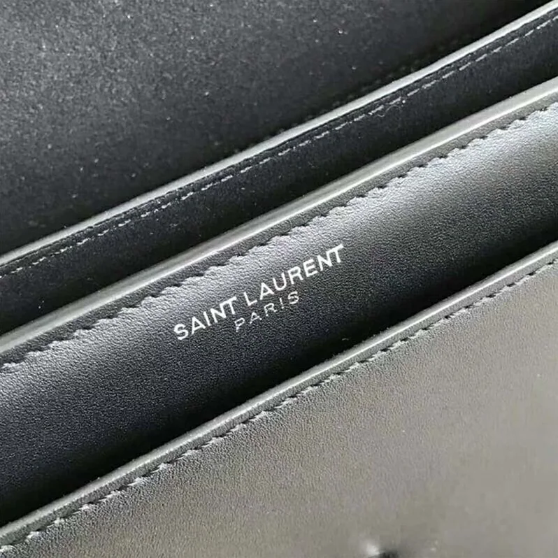 Saint Laurent YSL Sunset Medium Leather Suede Studs for Women in Black
