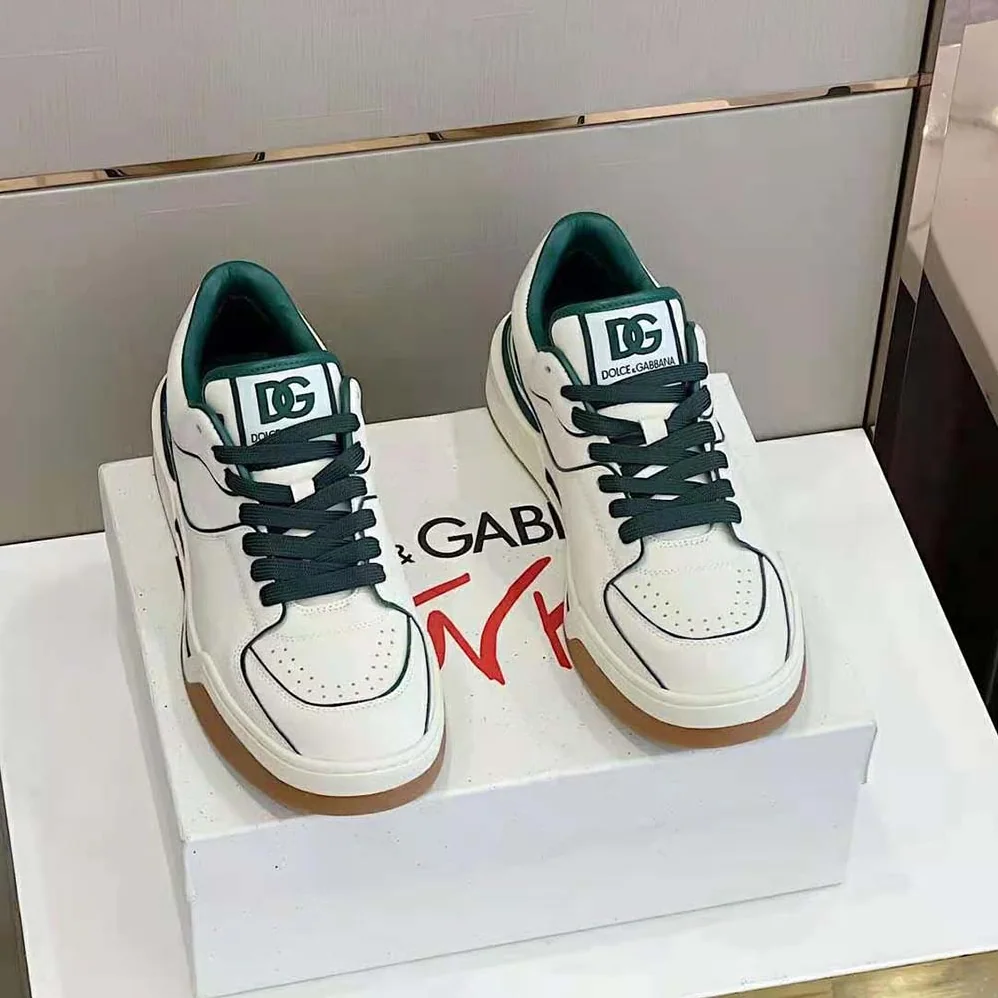 Dolce Gabbana D&G Calfskin Nappa New Roma Sneakers for Unisex in Green