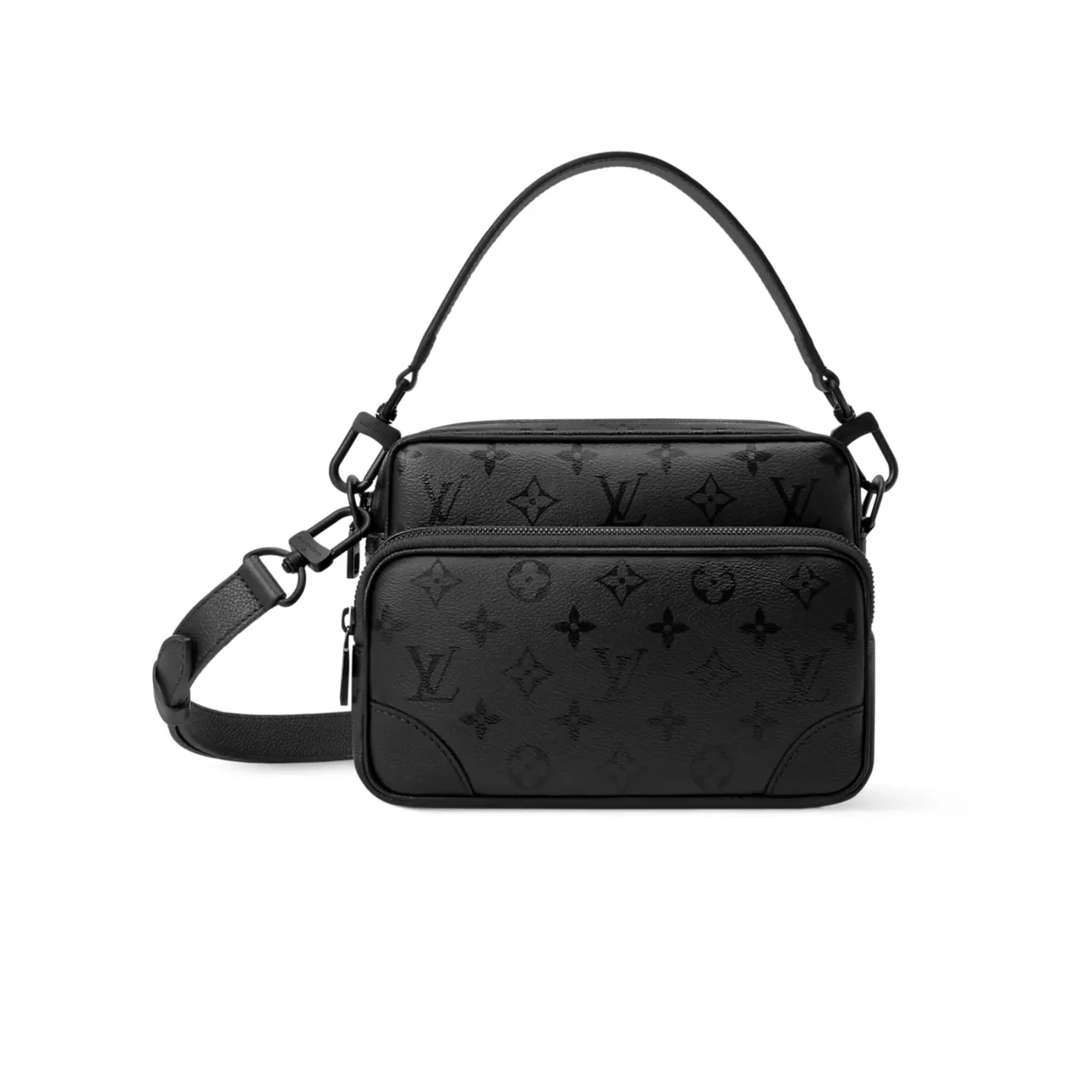 Louis Vuitton Nil Crossbody Bag / Black Monogram Midnight Black Hardware
