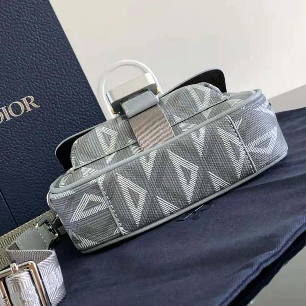 Dior Mini Dior Hit the Road Bag Dior Gray CD Diamond Canvas for Men Dior Mini Dior Hit the Road Bag Dior Gray CD Diamond Canvas for Men