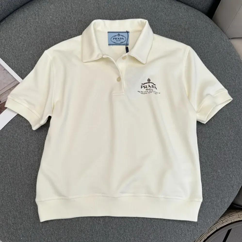 Prada Fleece Polo Natural Shirt in a Fleece Design for Women Prada Fleece Polo Natural Shirt in a Fleece Design for Women