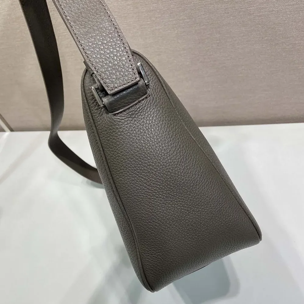 Prada Medium Leather Shoulder Bag for Unisex in Gray Prada Medium Leather Shoulder Bag for Unisex in Gray