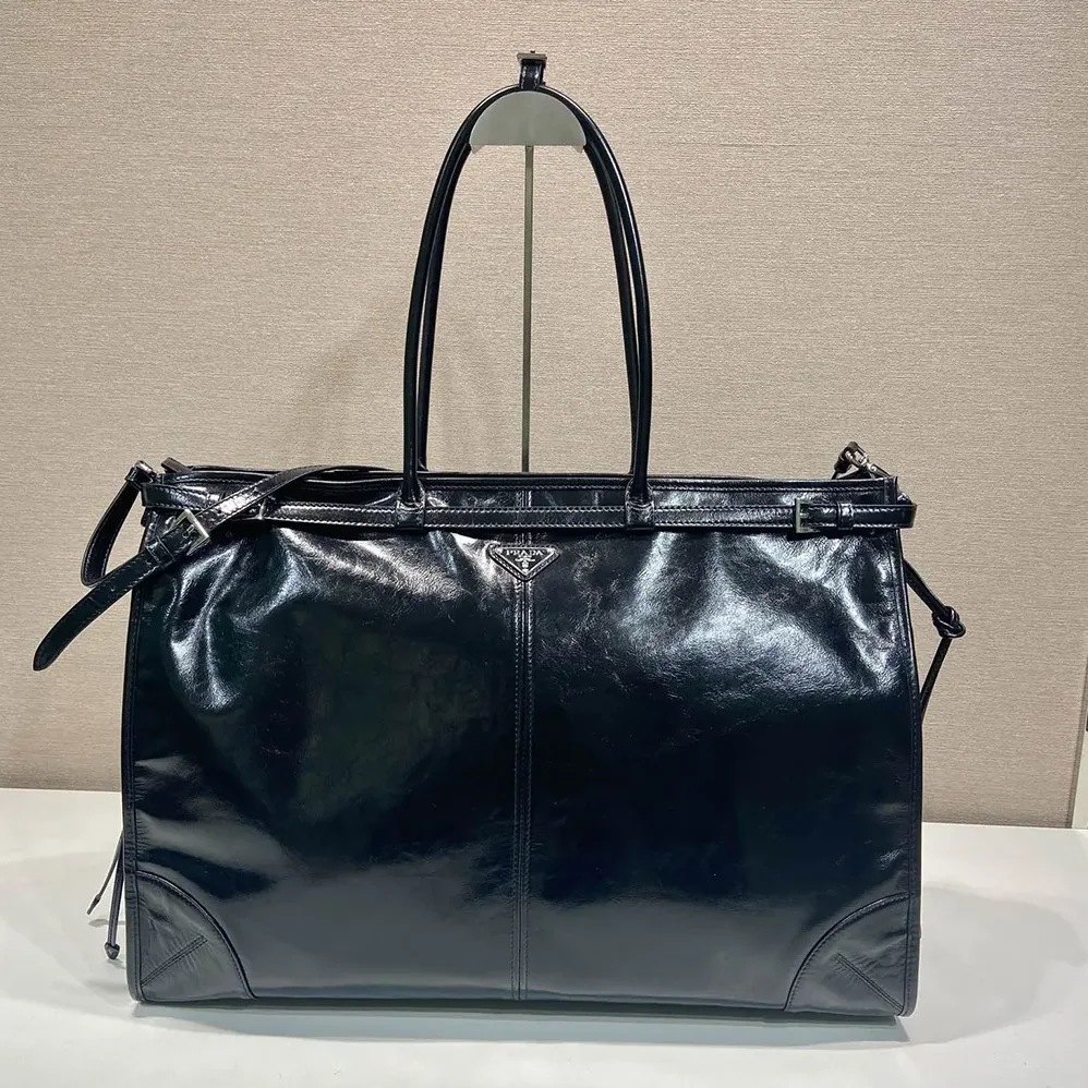 Prada Bonnie Leather Tote Bag for Unisex