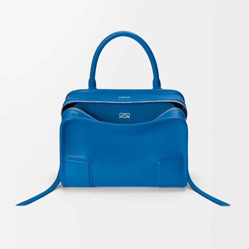 Loewe Small Amazona 180 Bag in Soft Calfskin for Women in Royal Azur