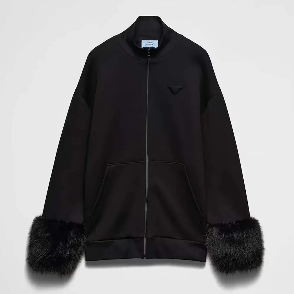 Prada Double Fleece High for Women in neck Blouson Prada Double Fleece High for Women in neck Blouson