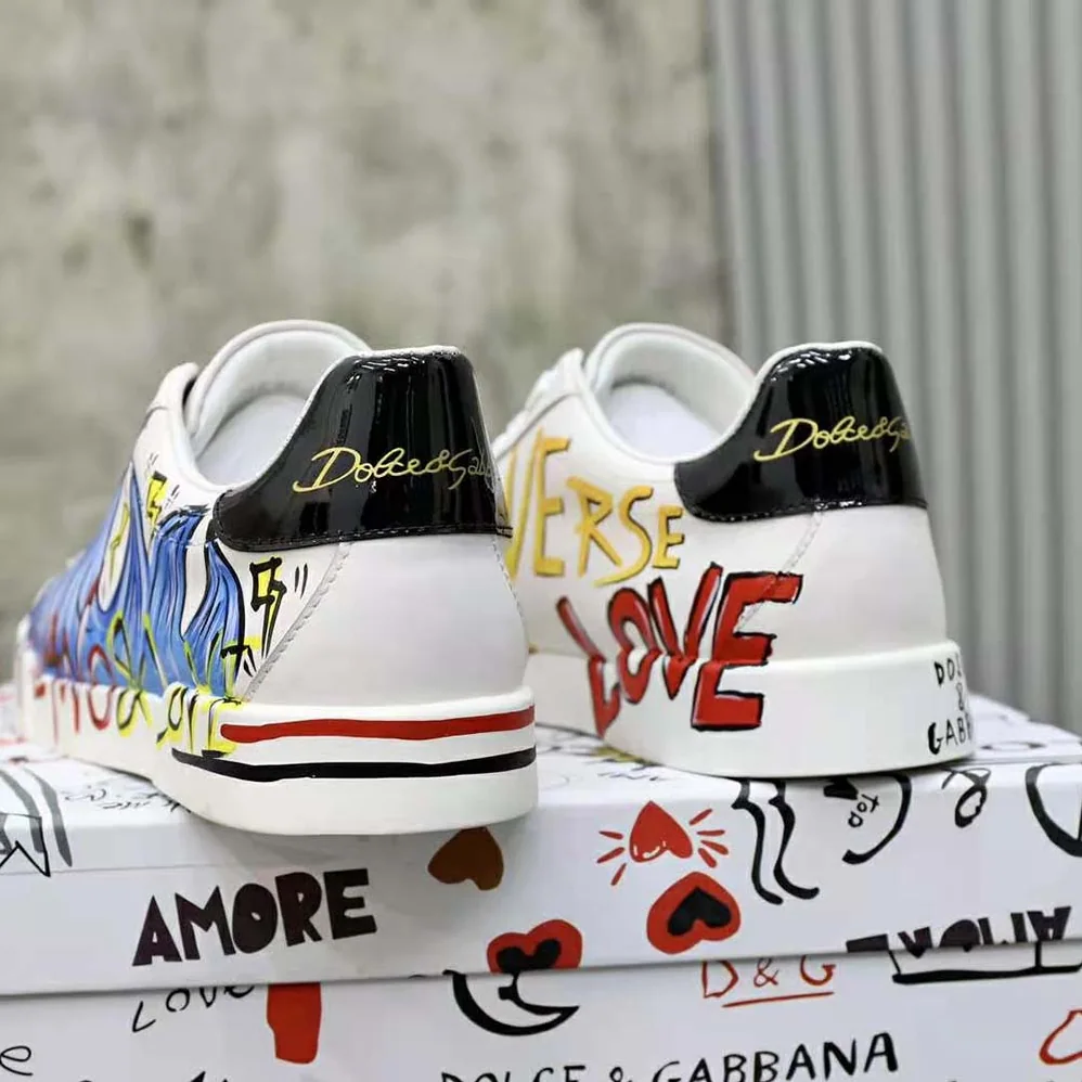 Dolce Gabbana D&G New DGLimited Portofino Sneakers for Men in Blue Dolce Gabbana D&G New DGLimited Portofino Sneakers for Men in Blue