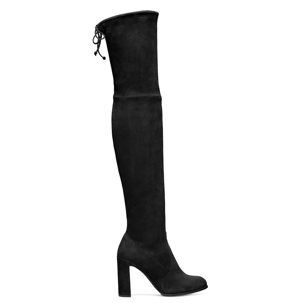 Stuart Weitzman Shoes The Hiline Boot 100mm Heel for Women in Black Stuart Weitzman Shoes The Hiline Boot 100mm Heel for Women in Black