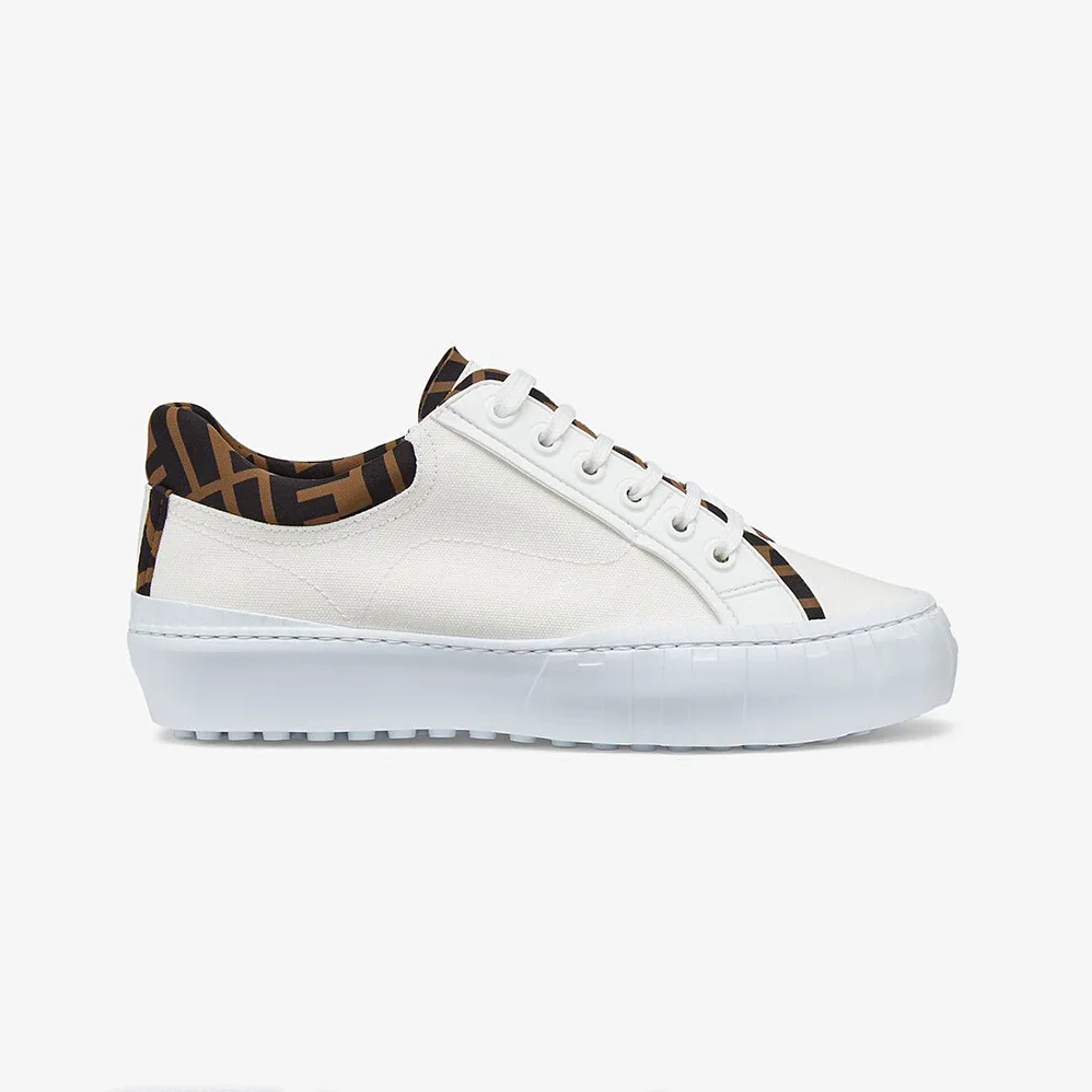 Fendi Force White Canvas and TPU Low for Women in Tops Fendi Force White Canvas and TPU Low for Women in Tops