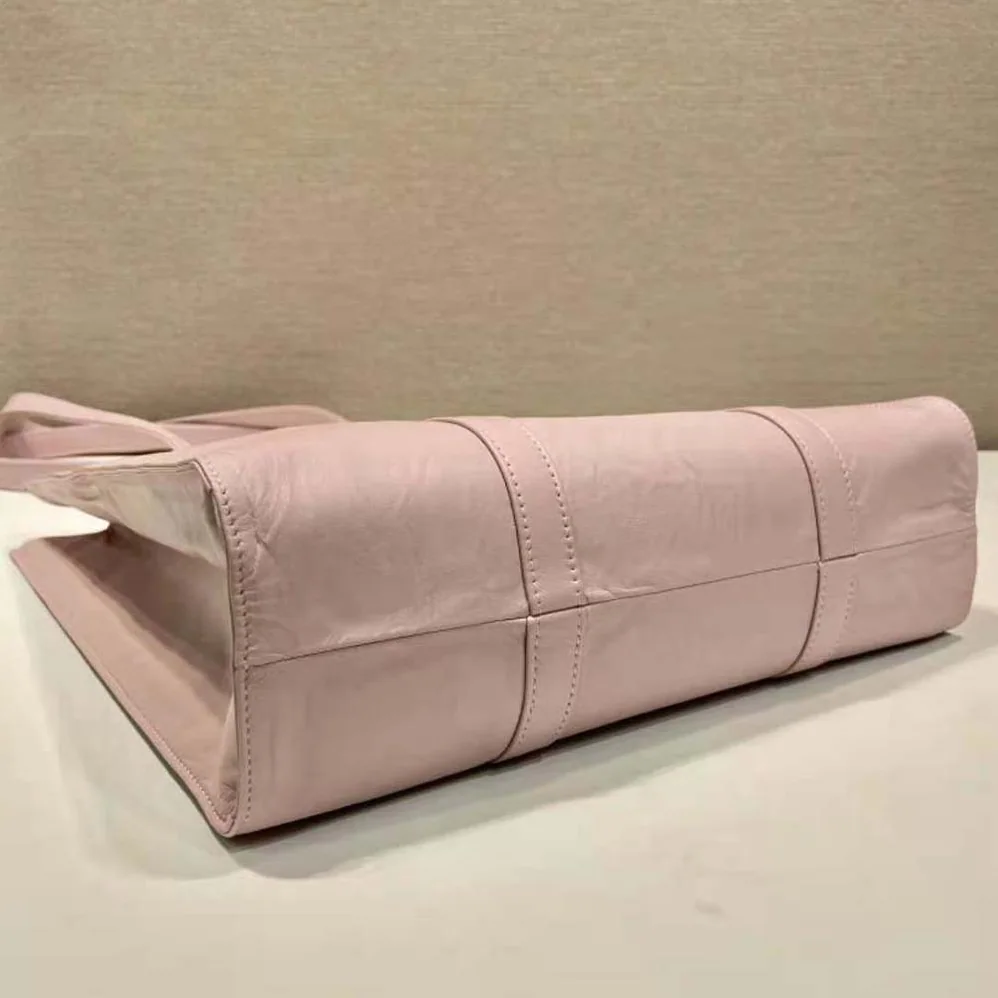 Prada Small Antique Nappa Leather Tote for Women in Pink Prada Small Antique Nappa Leather Tote for Women in Pink