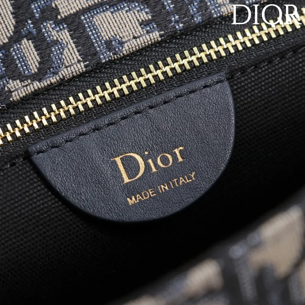 Dior Medium Dior Médaillon Flap Bag Blue Dior Oblique Jacquard for Women