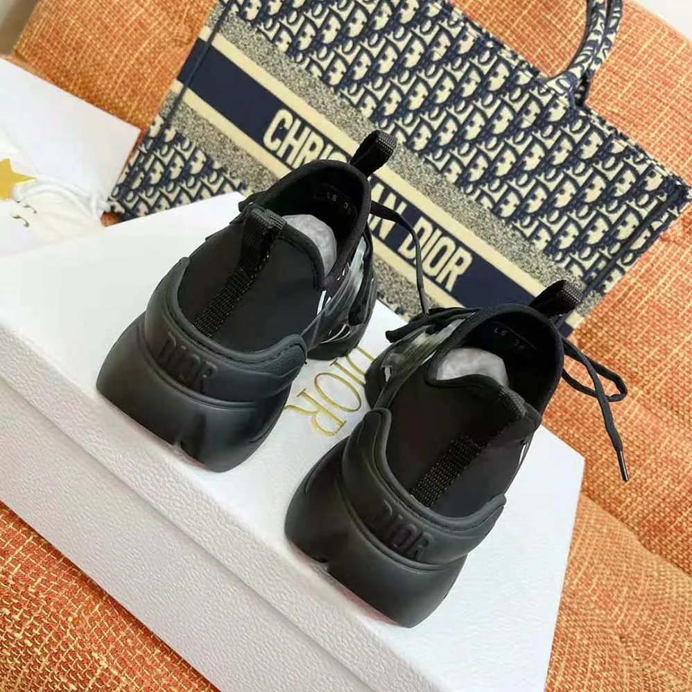 Dior D-Connect Sneaker Black Technical Fabric with Dior Union Print for Women
