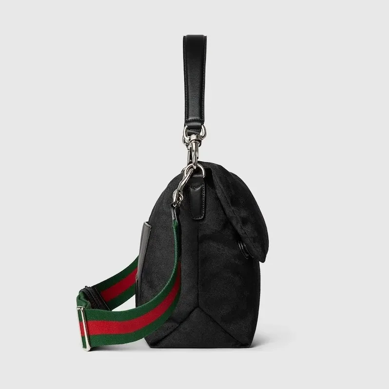Gucci Medium GG Crossbody Bag With Web Black / Gucci Medium GG Crossbody Bag With Web Black /