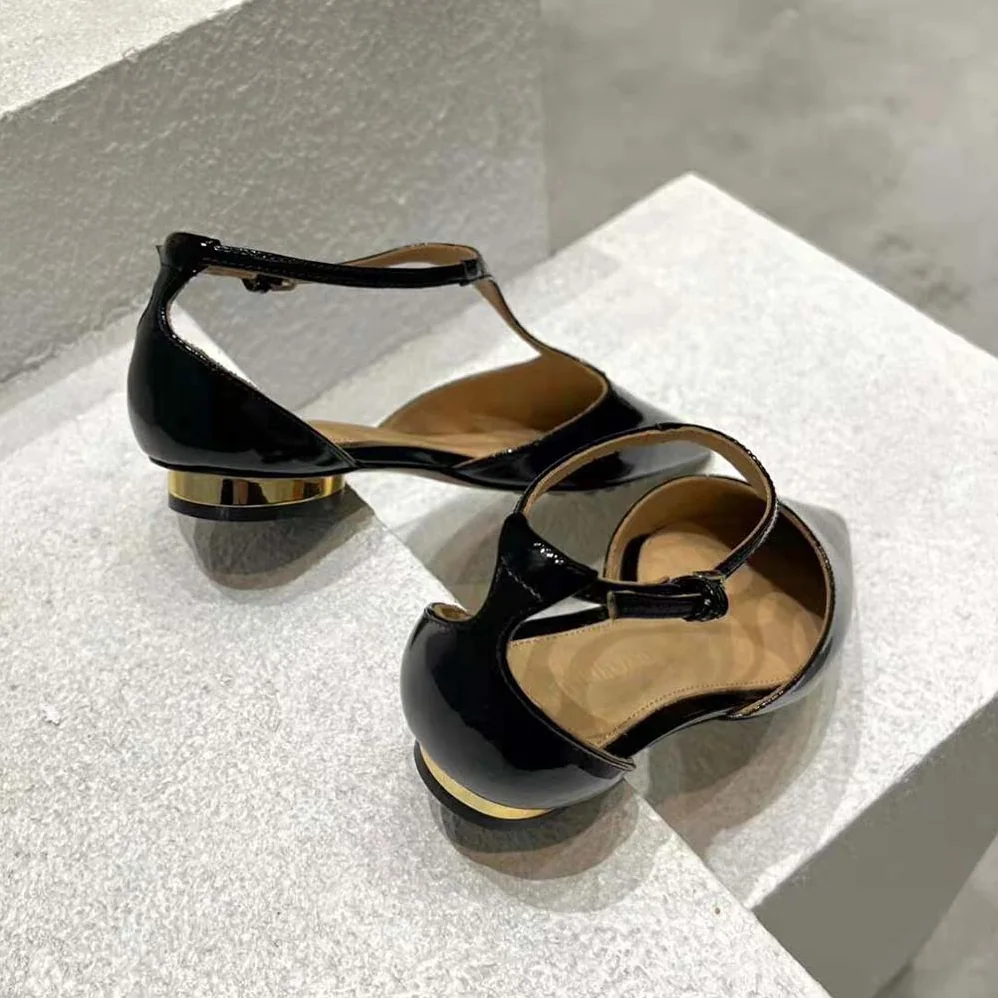 Bottega Veneta Rocket T-Bar Ballerina Flat Laminated Leather T-bar Ballerina for Women in Black Bottega Veneta Rocket T-Bar Ballerina Flat Laminated Leather T-bar Ballerina for Women in Black