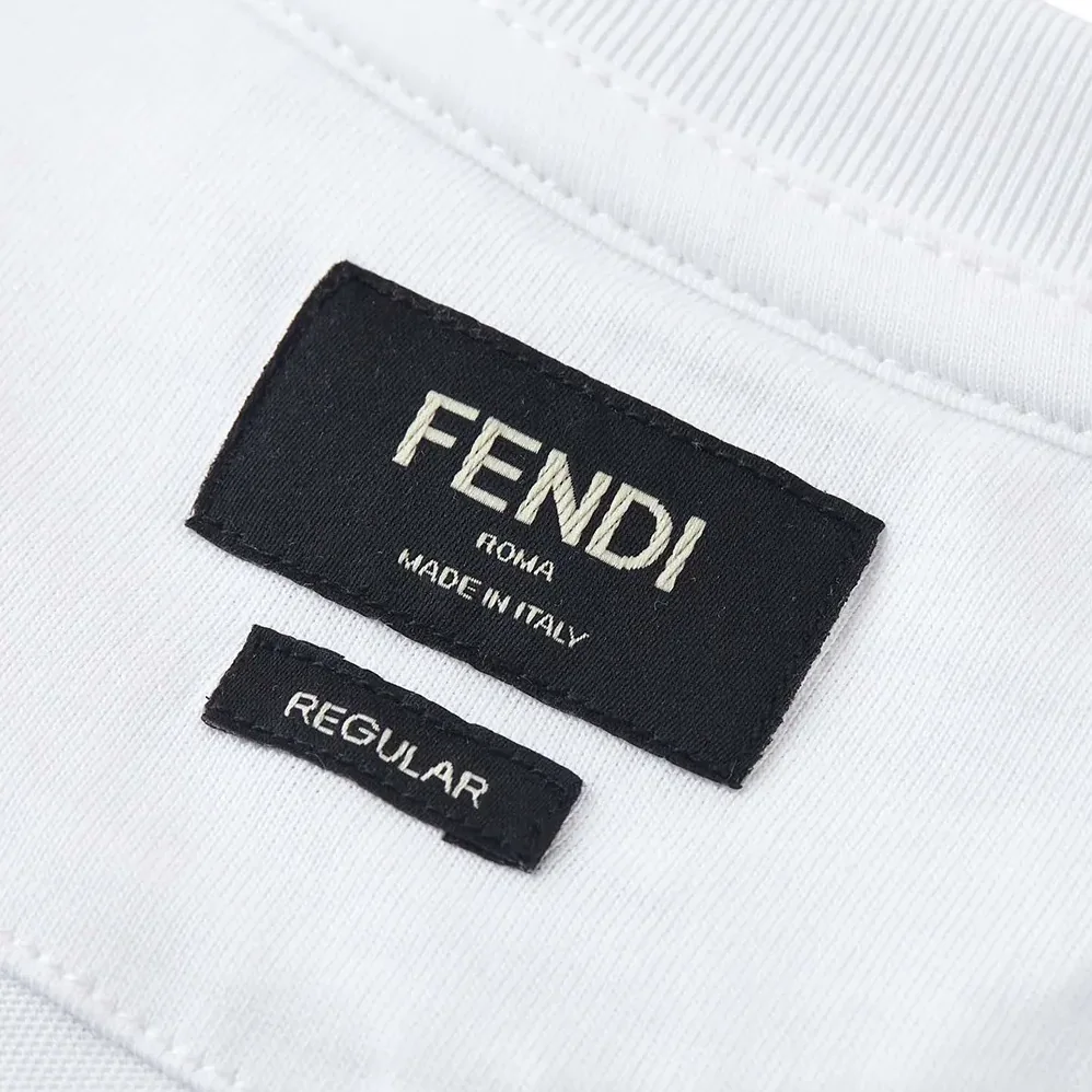 Fendi White Cotton T for Men in shirt