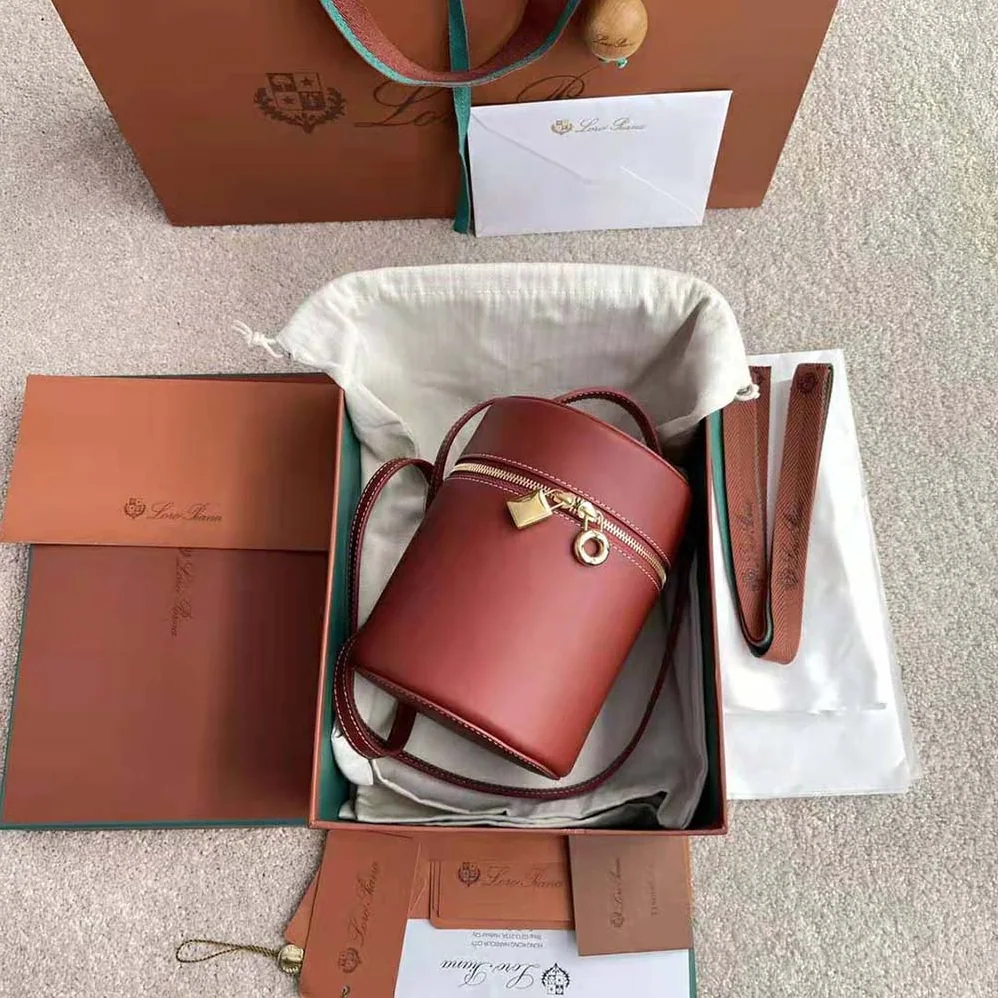 Loro Piana Medium Extra Case in Calfskin Leather for Women in Red Loro Piana Medium Extra Case in Calfskin Leather for Women in Red