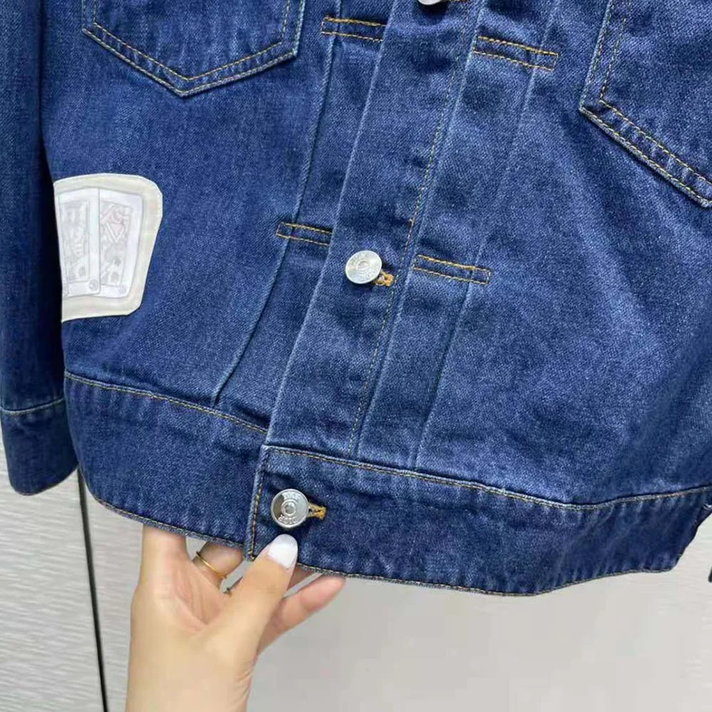 Dior Kenny Scharf Mkii Blouson Raw Blue Technical Cotton Denim for Women Dior Kenny Scharf Mkii Blouson Raw Blue Technical Cotton Denim for Women