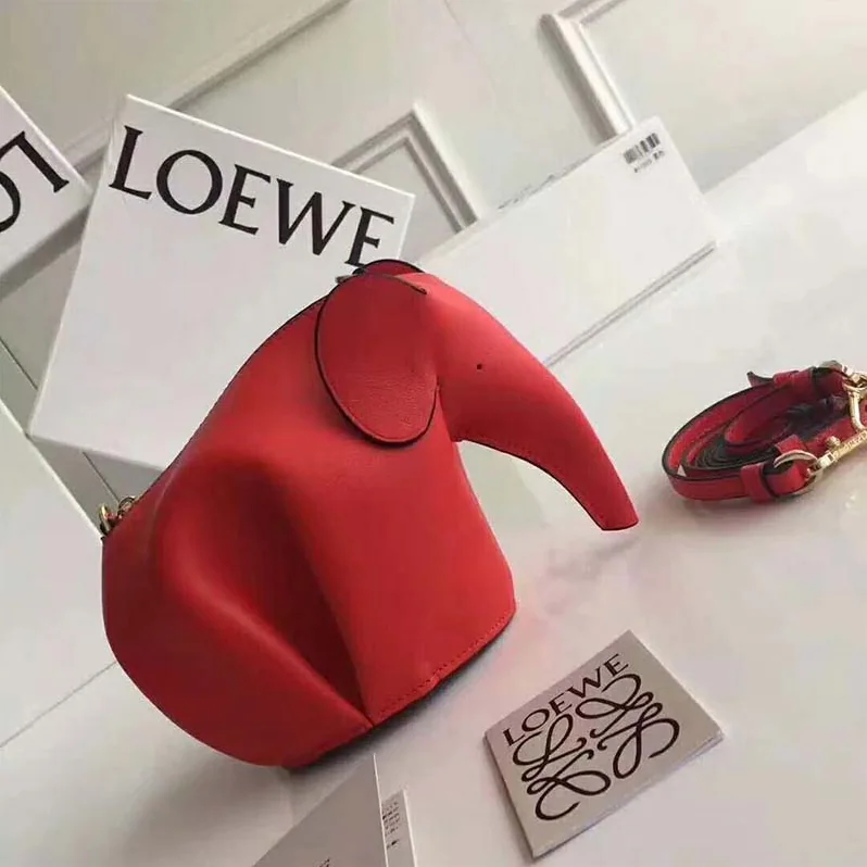 Loewe Elephant Mini Bag in Calfskin for Women in Red Loewe Elephant Mini Bag in Calfskin for Women in Red