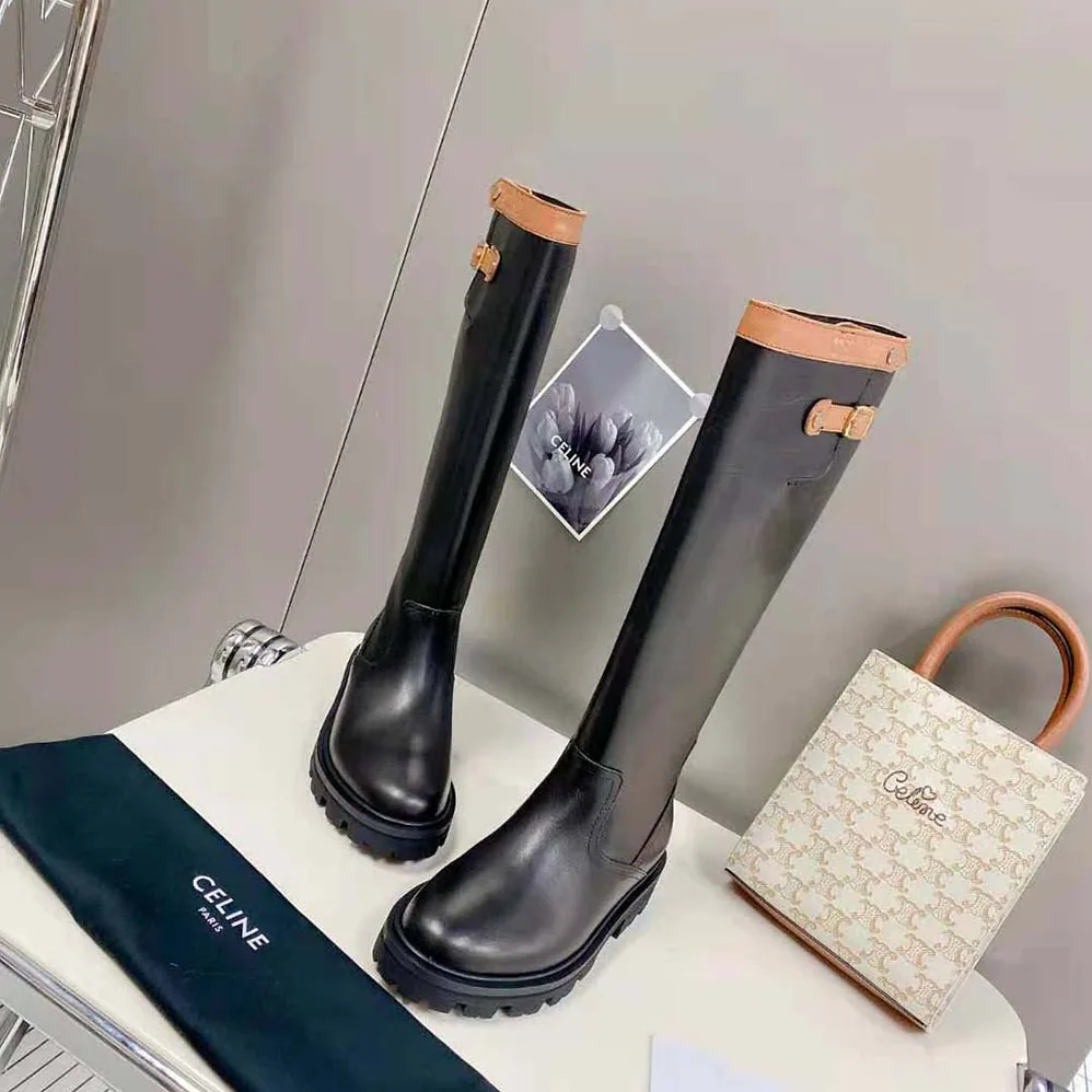 Celine Margaret High Boot in Calfskin for Women