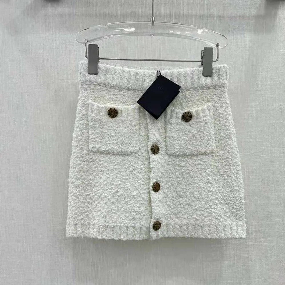 Prada Bouclé Mohair Miniskirt for Women in White
