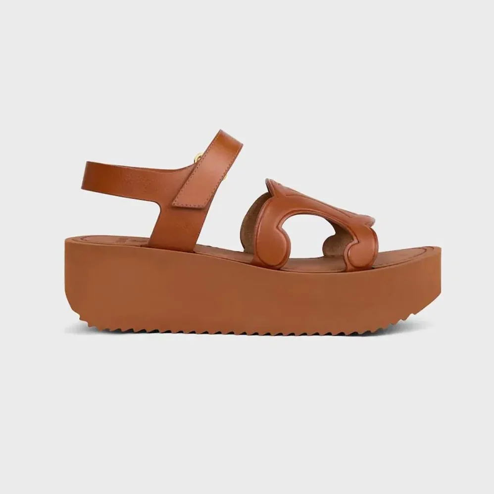 Celine Sunny Sandal in Calfskin – Vegetal Tanning for Women in Tan Celine Sunny Sandal in Calfskin – Vegetal Tanning for Women in Tan