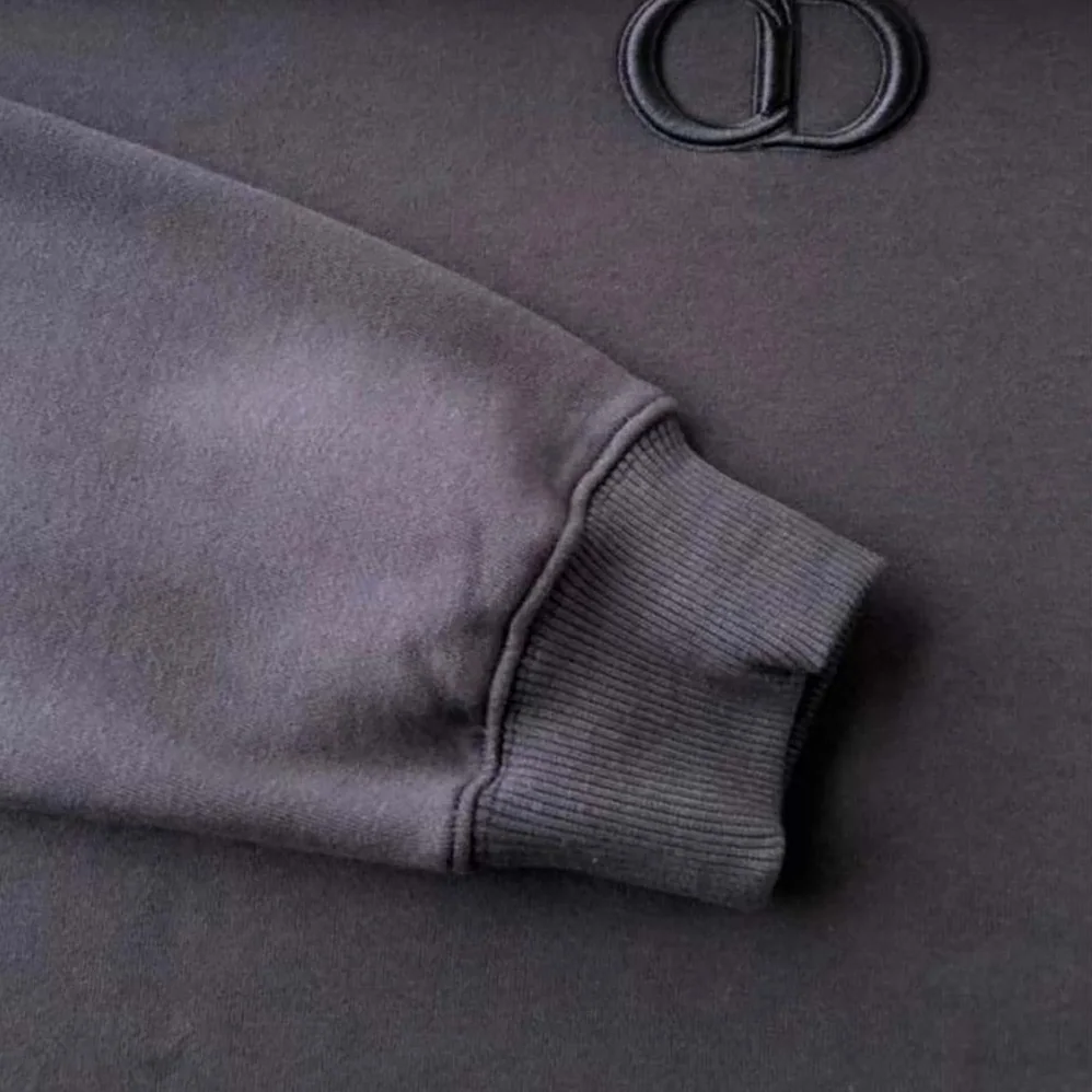 Dior CD Icon Sweatshirt Black Cotton Fleece for Men