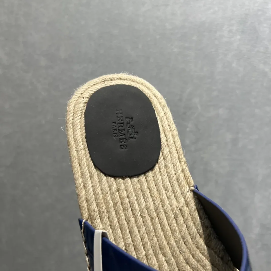 Hermes Old Espadrilles Black And Blue Hermes Old Espadrilles Black And Blue