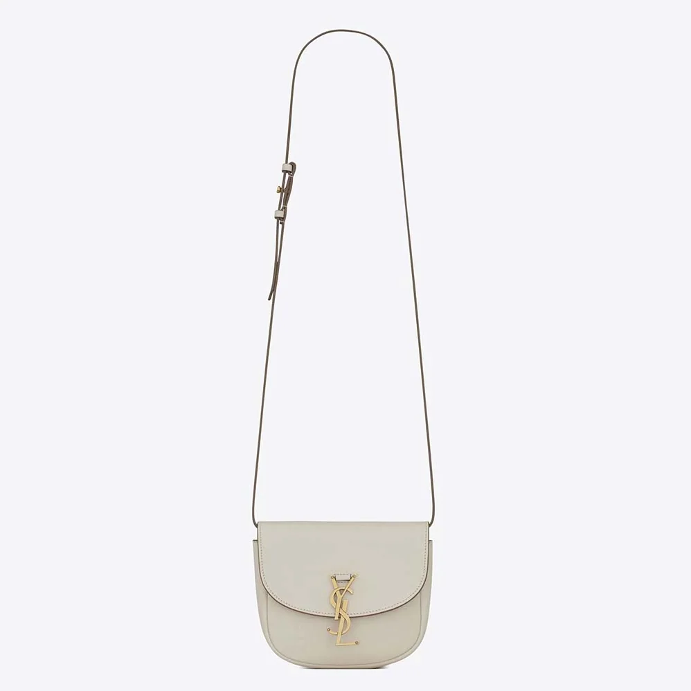 Saint Laurent YSL Kaia Small Satchel in Smooth Leather for Women in White