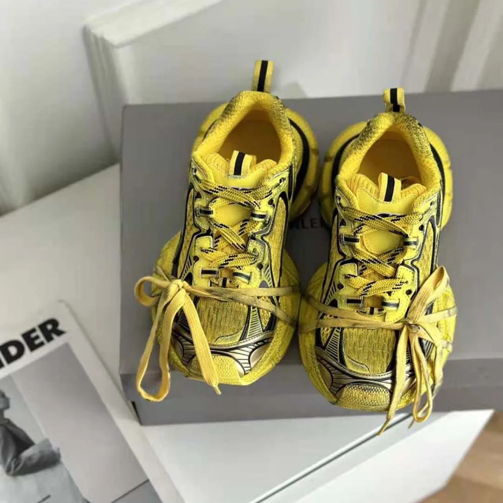 Balenciaga 3XL Sneaker in Yellow and Black Mesh and Polyurethane for Unisex