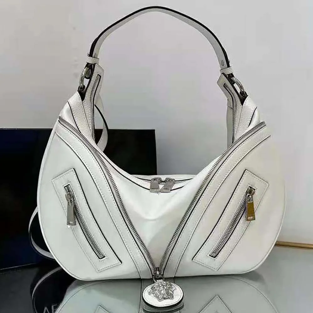 Versace Repeat Hobo Bag for Women in White