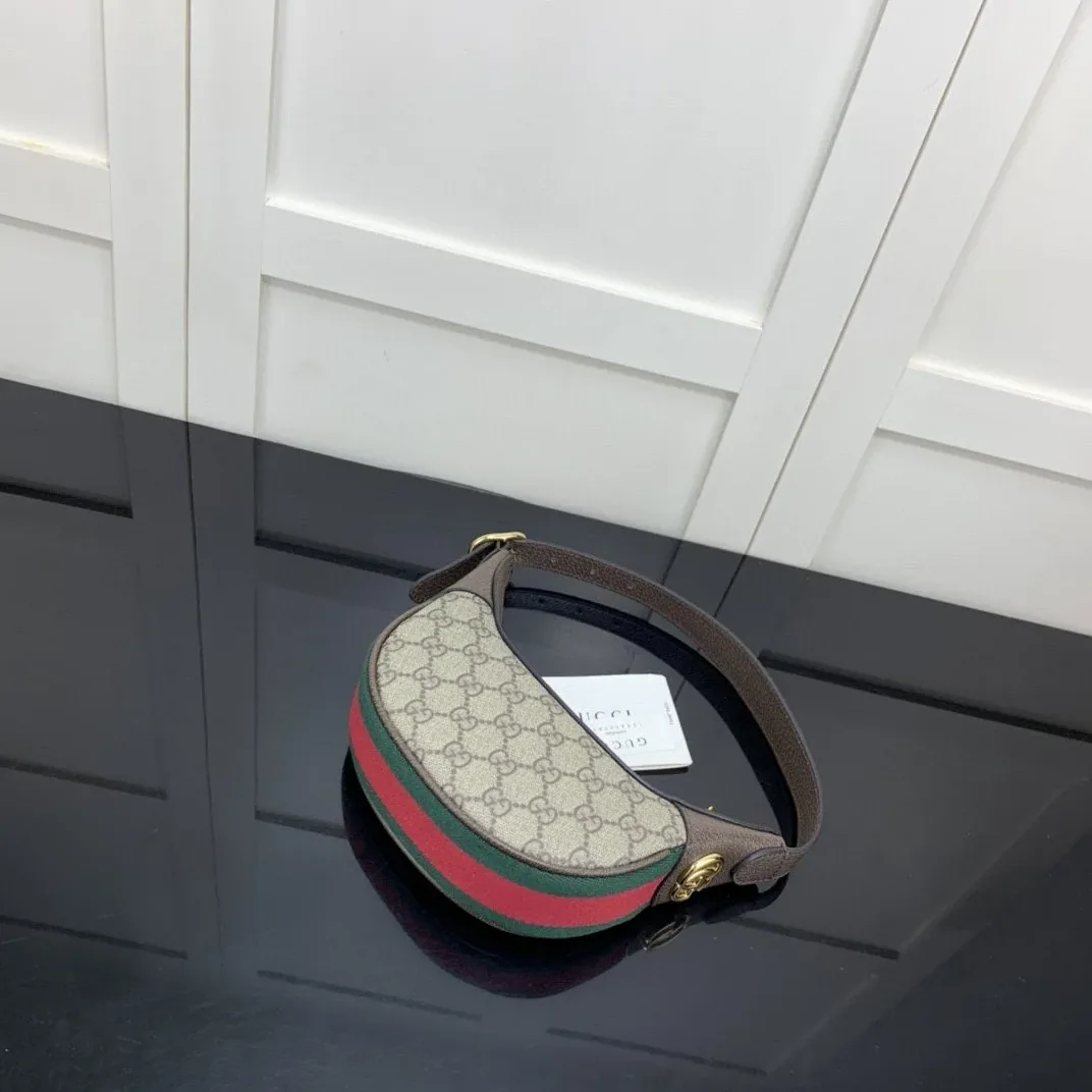 Gucci Ophidia GG Mini Bag Beige And Dusty Grey GG Supreme Canvas / Gucci Ophidia GG Mini Bag Beige And Dusty Grey GG Supreme Canvas /